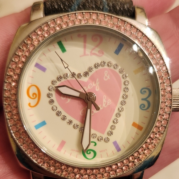 Dooney & Bourke Pink Crystal Monogram Watch - Picture 3 of 6